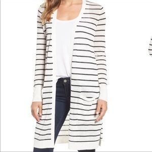 Halogen black and white cardigan
